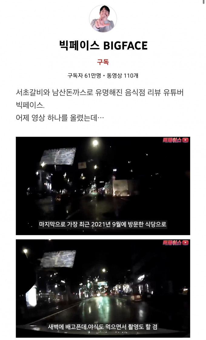 무단횡단하는 사람 차로 칠뻔한 유튜버의 일침 대참사